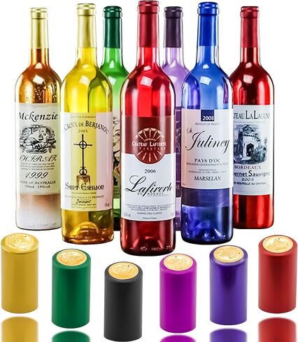 MotBach 240 Pcs Heat Shrink Caps, Wine Shrink Wrap Wine Bottle Shrink Caps Wine Bottle Tops for Wine Cellars And Home Use in Saudi Arabia