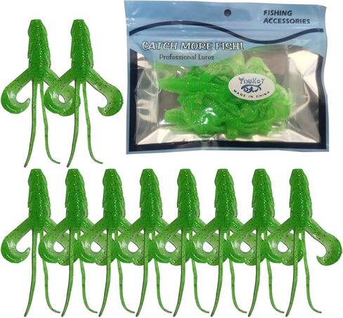 YOUHOT Ned Worms Lures, Ned-Rig-Baits Soft Plastic Fishing Baits for Bass Fishing in Saudi Arabia