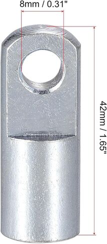 uxcell Air Cylinder Rod Clevis End M8x1.25 Female Thread 42mm Length I Type Connector 2pcs in Saudi Arabia