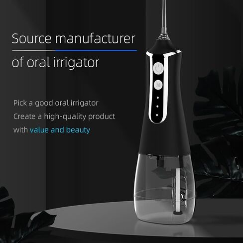 water flosser,Cordless Portable Flosser Rechargeable,IPX7 Waterproof 300ml Water Tank Electric Waterflosser Flossing Machine, Water Dental Flosser Teeth Pick 5 Nozzle Types in Saudi Arabia