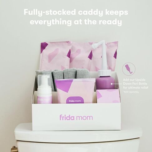 Frida Mom Postpartum Recovery Essentials Kit, Includes Disposable Underwear, Instant Ice Maxi Pads, Perineal Healing Foam, Perineal Healing Pad Liners and Upside Down Peri Bottle (11pc Gift Set) in Saudi Arabia