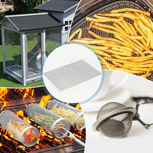 6 قطع شاشة شبكية سلكية مقاس 12 × 8 بوصة، 20 شبكة من الفولاذ المقاوم للصدأ 304، شاشة شبكية معدنية قوية وسهلة القطع لشاشة النافذة، فتحة التهوية، القفص، الحديقة، إلخ. in Kuwait