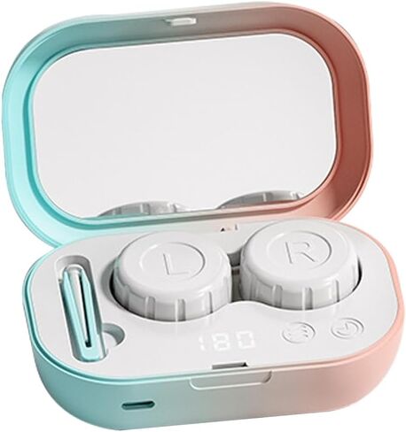 Ultrasonic Contact Lens Cleaner Machine, with Timer Display,Fit Disposal Soft Lens, Colored Contact Lens, RGP Lens and OK Lens (Gradient Blue) in Saudi Arabia
