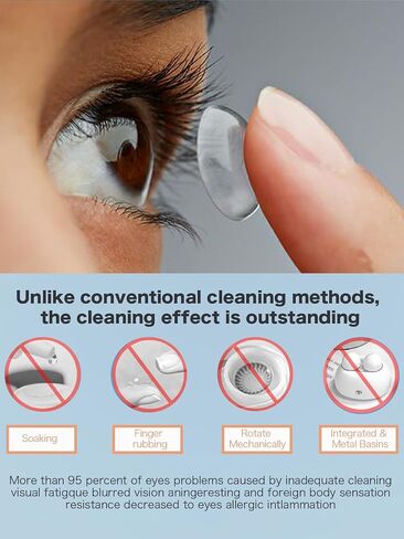 Ultrasonic Contact Lens Cleaner Machine, with Timer Display,Fit Disposal Soft Lens, Colored Contact Lens, RGP Lens and OK Lens (Gradient Blue) in Saudi Arabia