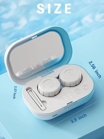 Ultrasonic Contact Lens Cleaner Machine, with Timer Display,Fit Disposal Soft Lens, Colored Contact Lens, RGP Lens and OK Lens (Gradient Blue) in Saudi Arabia