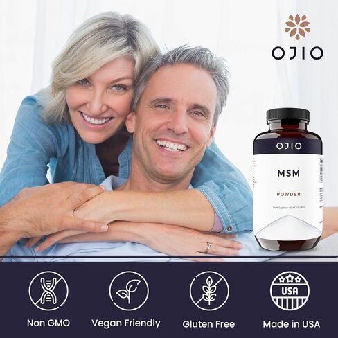 Pure MSM OptiMSM Powder is Kosher | Vegan | Gluten Free | Non-GMO | No Pesticides or Herbicides -16 Ounce, 1 Pack in Saudi Arabia