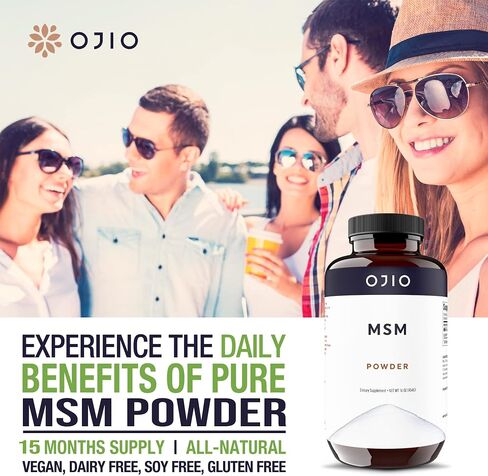 Pure MSM OptiMSM Powder is Kosher | Vegan | Gluten Free | Non-GMO | No Pesticides or Herbicides -16 Ounce, 1 Pack in Saudi Arabia