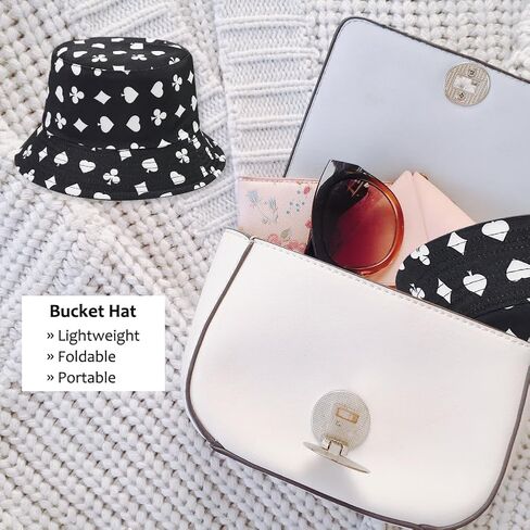 Reversible Bucket Hat for Women Summer Travel Fisherman Cap, Girls Cute Double Side Wear Bucket Cap in Kuwait