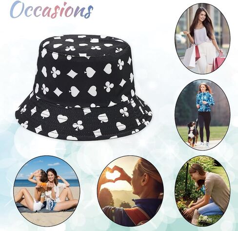Reversible Bucket Hat for Women Summer Travel Fisherman Cap, Girls Cute Double Side Wear Bucket Cap in Kuwait