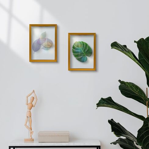 Golden State Art، إطار عائم مقاس 16 × 20، إطار صورة من الألومنيوم الذهبي، زجاج شفاف يعرض أي حجم صورة يصل إلى 16 × 20، لتزيين الحائط أو سطح الطاولة in Saudi Arabia