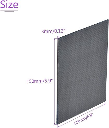DMiotech 5.9x4.9x0.1 Inch Carbon Fiber Sheet RC Airplane Glossy Panel for Drone Frame Car Model Printer Tray in Saudi Arabia