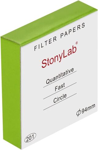 stonylab Quantitative Filter Paper Circles, 100 Pack Fast Speed Cellulose Filter Paper 25 Microns Particle Retention, 94 mm Diameter in Saudi Arabia