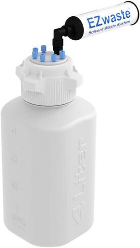 نظام نفايات المذيبات HPLC من EZwaste، زجاجة شديدة التحمل قابلة لإعادة الاستخدام سعة 4 لتر، غطاء VersaCap مقاس 83 مم (83B) مع أربعة منافذ (4X) لقطر خارجي 1/8 بوصة. الأنابيب؛ أربعة منافذ (4X) لـ 1/4 بوصة O.D. الأنابيب in Kuwait