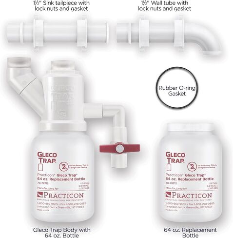 Practicon 7078712 Gleco Trap Replacement Bottle, 64 oz., Pack of 6 in Kuwait
