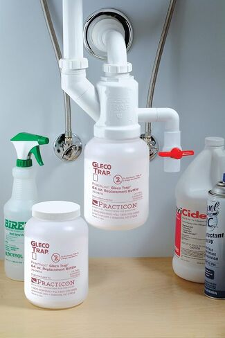 Practicon 7078712 Gleco Trap Replacement Bottle, 64 oz., Pack of 6 in Kuwait