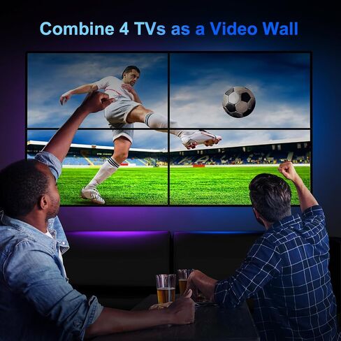 HDMl Video Wall Controller 2x2 4K, PORTTA Video Wall Processor with 11 Splicing Modes, RS232, 180° Rotate, Audio extractor, 2x2,1x2,1x3,1x4,2x1,3x1x4x1, 4 tv screens into 1 wall display in Saudi Arabia