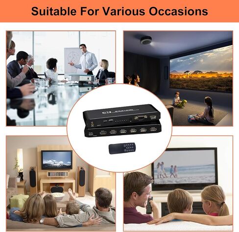2x2 HDMI Video Wall Controller, WrixWric 4K Seamless Splicing TV Wall Processor HDMI & DVI Input, 1080P HDMI Video Image Processor with RS232, Support 180°Rotate, 1x2 1x3 1x4 2x2 2X1 3x1 4x1 Mode in Saudi Arabia