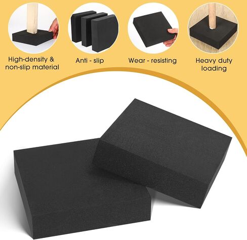 12 Pack Anti Vibration Pads for Washing Machine 4.72'' x 4.72'' x 1.18'' EVA Shock Absorbing Washer Pads Anti Vibration Washer Mat Protector Noise Dampening for Washing Machine Dryer Treadmill in Saudi Arabia