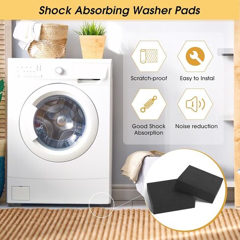 12 Pack Anti Vibration Pads for Washing Machine 4.72'' x 4.72'' x 1.18'' EVA Shock Absorbing Washer Pads Anti Vibration Washer Mat Protector Noise Dampening for Washing Machine Dryer Treadmill in Saudi Arabia