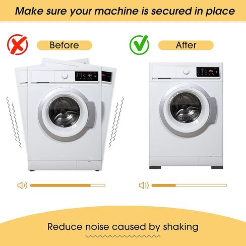12 Pack Anti Vibration Pads for Washing Machine 4.72'' x 4.72'' x 1.18'' EVA Shock Absorbing Washer Pads Anti Vibration Washer Mat Protector Noise Dampening for Washing Machine Dryer Treadmill in Saudi Arabia