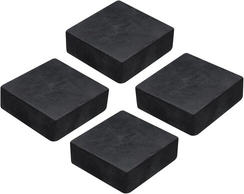 uxcell 4pcs Rubber Anti-Vibration Pads Hard Pad, 50mm Square Vibration Isolation Mats, 20mm Thickness Non-Slip Rubber Blocks, Anti-Skid Anti Noise for HVAC, Compressor, Air Conditioner in Saudi Arabia