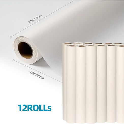 Exam Table Paper - Premium Smooth 18" X 225ft, 12 Rolls Strength Medical Exam Paper, Barrier Protection, Ideal For Doctor's Offices, Medical Facilities, Patternmaking, Tracing and More in Kuwait