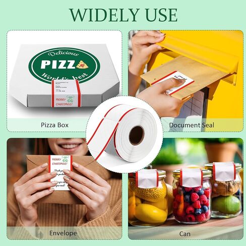 500 Pcs Tamper Seal Stickers 2.2'' x 6'' Tamper Evident Thermal Labels Tamper Proof Stickers Tamper Evident Sticker Safety Seal Writable Adhesive Tamper Proof Stickers for Drink Gift Packing in Saudi Arabia