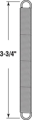 Prime-Line SP 9600 Extension Spring, Spring Steel Construction, Nickel-Plated Finish, 0.035 GA x 1/4 In. x 1-1/2 In., Single Loop Open, (2 Pack) in Saudi Arabia