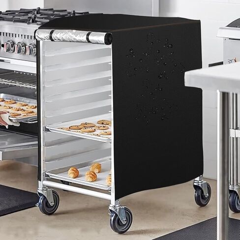 Bun Pan Sheet Rack Cover,Bread Speed Rack Cover,Fit 20 Tier / 10 Tier Bakery Rack for Home Kitchen Commercial Pizza Rack(20-Tier Rack Cover - Clear Panels with Breathable Mesh Vent) in Saudi Arabia