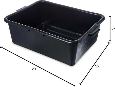 Carlisle FoodService Products 4401103 Comfort Curve Bus Box/Tote Box, 7" Deep, Black in Saudi Arabia