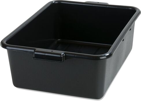 Carlisle FoodService Products Comfort Curve Tote Box Bus Box with Reinforced Rim for Kitchen, Restaurants, And Fast Food, Plastic, 7 Inches, Black in Saudi Arabia