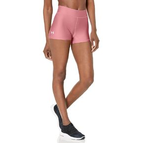 Under Armour Women's HeatGear Armour Mid Rise Shorty, (697) Pink Elixir / / White, Medium