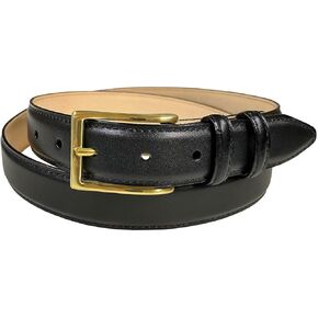 Men's Dress Belt Classic Buckle 100% Genuine Leather Business uniform Belts 1-1/8"(30mm) Wide