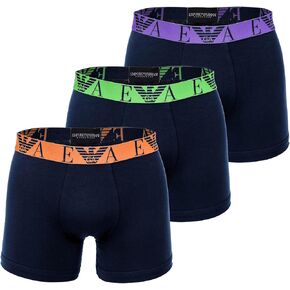 Emporio Armani Men's Stretch Cotton Bold Monogram 3-Pack Boxer