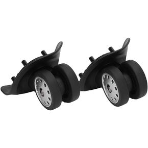 Keenso 2Pcs A88 Luggage Suitcase Caster, Universal PP PET Multihole Luggage Caster Swivel Wheels Replacement Travel Suitcase Parts Wheels with Accessories for Luggage Case Repair Black