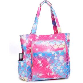 Chase Chic Large Beach Tote Bag for Women, Lightweight Waterproof Pool Tote Bag With Zipper Wet Compartment for Travel