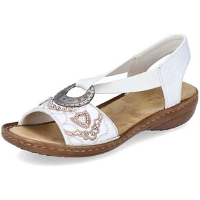 Rieker Women's 608B9-80 Sandal White 37 in Saudi Arabia