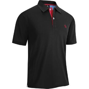 V VALANCH Polo Shirts for Men Short Sleeve Golf Polo Moisture Wicking Casual Collared Shirt Tennis Polo