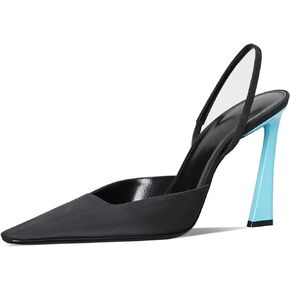Kluolandi Women's Slingback Pumps Closed Toe Stiletto High Heels Dress Wedding Party Satin Pumps Shoes