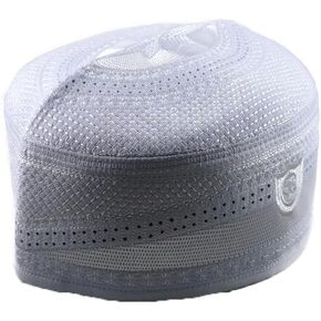 Alwee ALW004 Men's Muslim Prayer Hat Kufi Headware Skull Cap Islam Ramadan Eid Gift