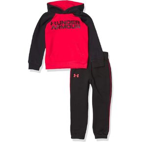 Under Armour mens Ua Signature Hoodie Set T Shirt, Versa Red, 7 US