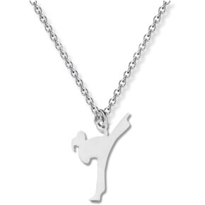 Sportybella Karate Necklace, Martial Arts Pendant, Girls Charm Pendant Necklace, Karate, Judo, MMA, Taekwondo, or Jiu Jitsu Gift