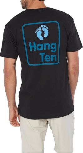 تي شيرت برسومات مربعة للرجال من Hang Ten - تي شيرتات برسومات مريحة للرجال - تي شيرت بأكمام قصيرة مطبوع عليه شاشة in Saudi Arabia