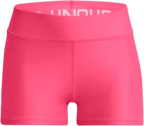 Under Armour Women's HeatGear Mid Rise Shorty, (683) Pink Shock / / White, X-Small in Kuwait