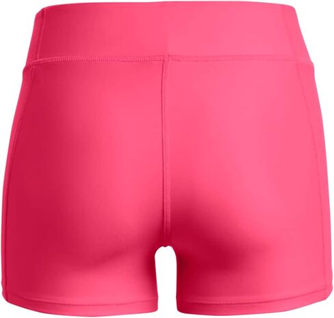Under Armour Women's HeatGear Mid Rise Shorty, (683) Pink Shock / / White, X-Small in Kuwait