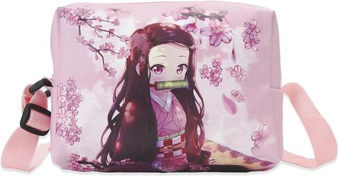 QUQMDKL Cute Anime Cell Phone Purse Wallet Kawaii Small Crossbody Bags Phone Purse with Adjustable Shoulder Strap (Bag-Nezuko) in Saudi Arabia