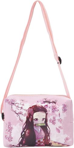 QUQMDKL Cute Anime Cell Phone Purse Wallet Kawaii Small Crossbody Bags Phone Purse with Adjustable Shoulder Strap (Bag-Nezuko) in Saudi Arabia