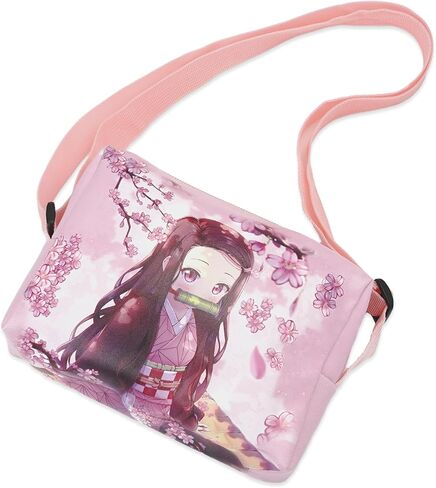 QUQMDKL Cute Anime Cell Phone Purse Wallet Kawaii Small Crossbody Bags Phone Purse with Adjustable Shoulder Strap (Bag-Nezuko) in Saudi Arabia