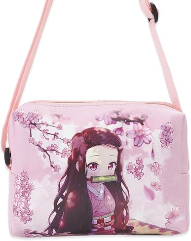 QUQMDKL Cute Anime Cell Phone Purse Wallet Kawaii Small Crossbody Bags Phone Purse with Adjustable Shoulder Strap (Bag-Nezuko) in Saudi Arabia