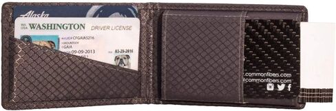 محفظة كومون فايبر للرجال من ريفلكشنز بيز من ألياف الكربون، حامل بطاقات بخاصية RFID - مايلر ذهبي in Saudi Arabia
